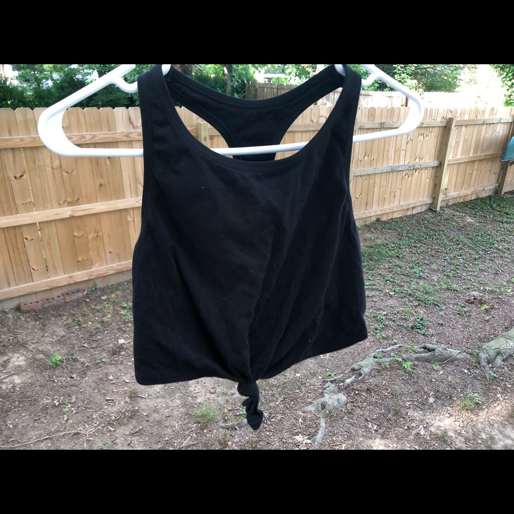 Cropped tie tank top
